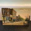 Columbiana Ohio Postcard IOOF First National Bank Horse Carriage Odd Fellows