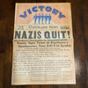 Cleveland News May 7 1945 Nazis Quit WW2 V-E Day Complete Newspaper Ohio