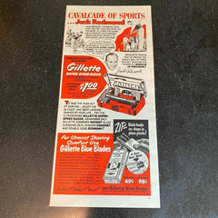 Gillette Super-Speed Razor 1951 Jack Redmond Vintage Magazine Print Ad