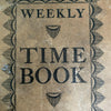 Vintage Weekly Time Book 1936-1938 w/ Table of Wages Junk Journaling Papercraft