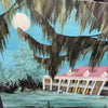 Southern Mansion Painting Linda Williams 1967 Canvas Spanish Moss Folk Art