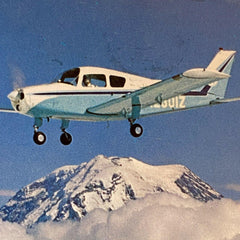 Beechcraft Model 23 Postcard Beech Aircraft Wichita 1963 Musketeer Mt. Rainier