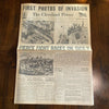 Cleveland Press July 10 1943 WW2 UN Invades Sicily Complete Newspaper Ohio